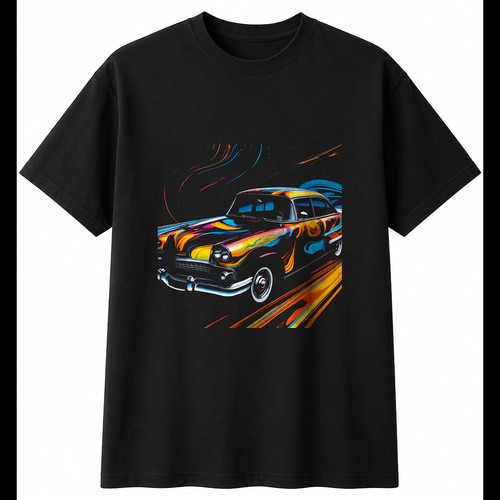Psychedelic classic car mens - classic,