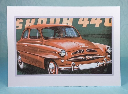Skoda 440 greeting card - greeting,