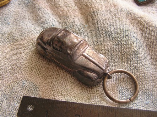 Vintage silver key chain - vintage,