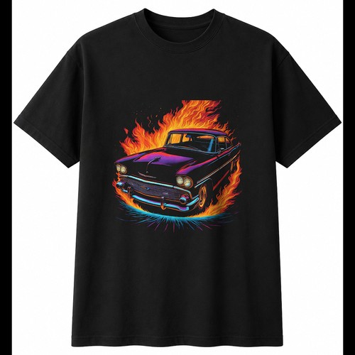 Colourful classic car - classic,