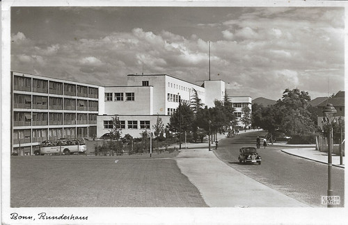 Postcard bonn bundeshaus - postcard, bonn,