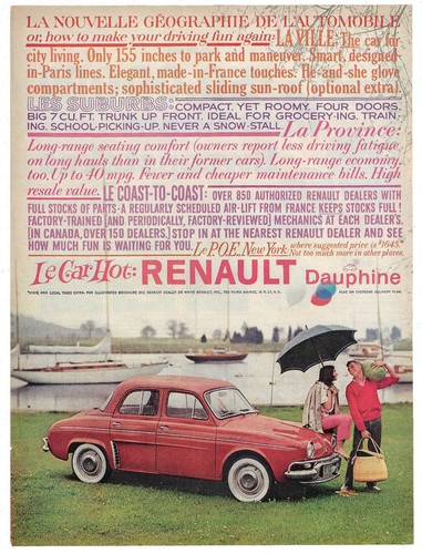 Renault dauphine vintage - ad,