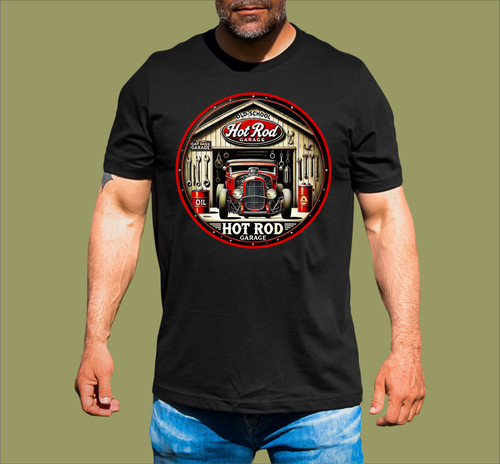 Old school hotrod garage - school,