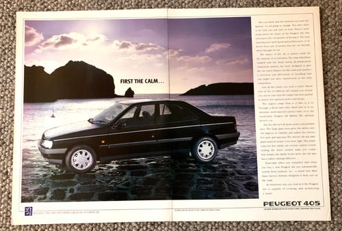 Peugeot 405 1990s frameable - peugeot,