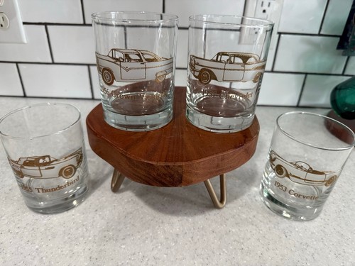 Classic car lowball glasses - lowball,