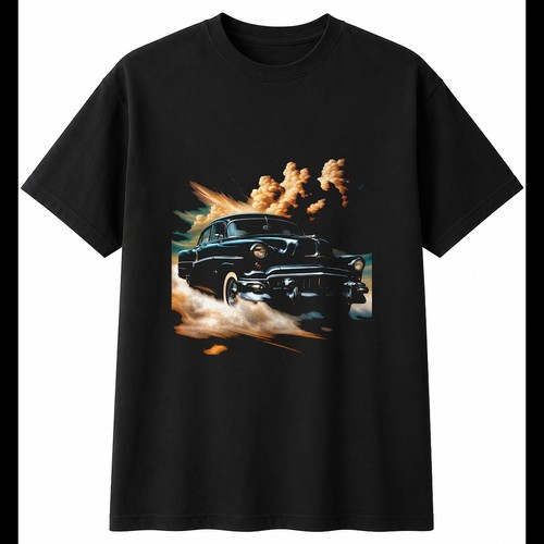 Airbrush classic car a - car, in