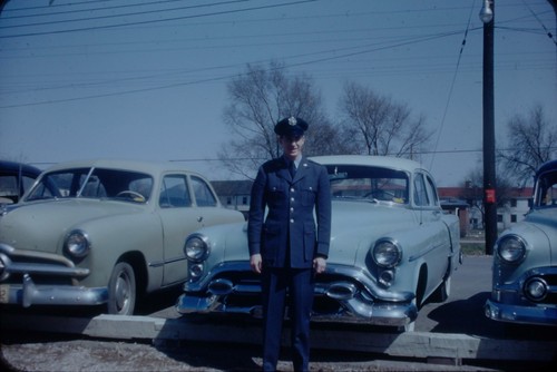 Usaf airman with classic cars - usaf,