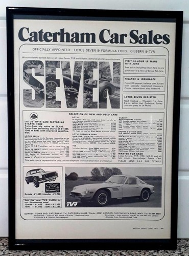 Framed original classic car - original,