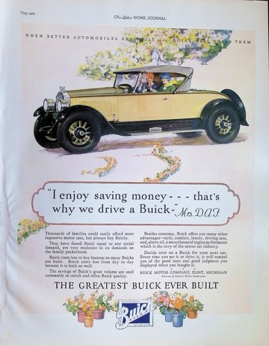 Original 1927 buick - buick, ad: