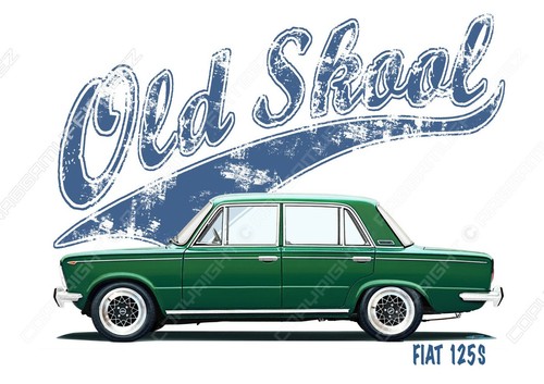Fiat 125 shirt - t-shirt., old